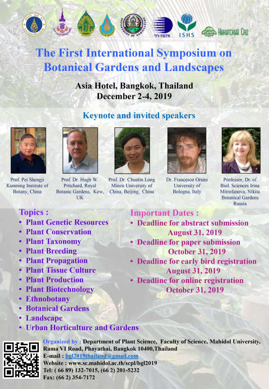 The First International Symposium on Botanical Gardens and Lands